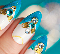 Welcome to our <em>Nailart</em> category! Here you will find an extensive selection of crystals, glass trimmings, and metal components that could be relevant for nail art. <br><br> Our crystals and glass trimmings offer an impressive range of colors, shapes, and sizes, ensuring you will find something suitable for your individual design requirements. The metal components in this category, such as gemstones, embellishments, and appliqués, are of high quality and durable to ensure your nail art creations stand the test of time. Explore our <em>Nailart</em> category and be inspired by the variety and quality of the products offered. Create unique, stunning nail designs that grab attention!
