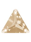 Triangle sew-on stone flat 3 hole 16mm Crystal Golden Shadow