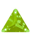Triangle sew-on stone flat 3 hole 16mm Fern Green