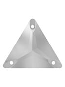 Triangle sew-on stone flat 3 hole 22mm Crystal Comet Argent Light
