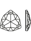 Trilliant sew-on stone flat 3 hole 12mm Crystal Powder Rose Delite