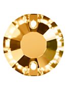 Rose sew-on stone flat 2 hole 8mm Light Smoked Topaz