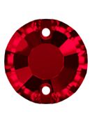 Rose sew-on stone flat 2 hole 10mm Siam