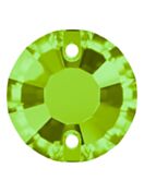 Rose sew-on stone flat 2 hole 10mm Fern Green