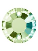 Rose sew-on stone flat 2 hole 10mm Peridot