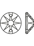 Rose sew-on stone flat 2 hole 12mm Crystal Metallic Sunshine