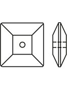 Square sew-on stone flat 1 hole 8mm Black Diamond