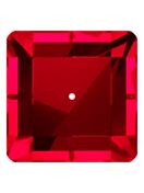 Square sew-on stone flat 1 hole 8mm Light Siam