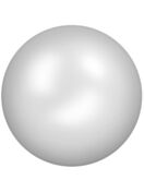 Ceramic Cabochon Hotfix ss16 Chalkwhite Silver HF