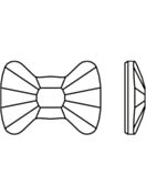 Bow Tie Hotfix 6x4.5mm Crystal AB HF