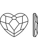Heart Rhinestone 10mm Crystal AB F