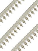 Pearl-Trimming Round pearl-white banded