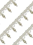 Pearl-Trimming Pearshape pearl-white banded