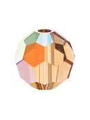 Regular Cut Crystal Bead 4mm Light Colorado Topaz AB