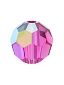 Regular Cut Crystal Bead 4mm Fuchsia AB