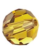 Regular Cut Crystal Bead 6mm Topaz