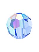 Regular Cut Crystal Bead 6mm Sapphire AB