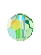 Regular Cut Crystal Bead 6mm Peridot AB