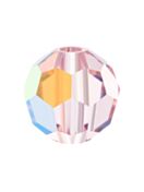 Regular Cut Crystal Bead 6mm Light Rose AB