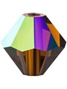 Bicone Crystal Bead 4mm Smoked Topaz AB