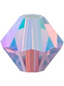 Bicone Crystal Bead 4mm Violet AB 2x