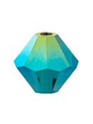 Bicone Crystal Bead 4mm Emerald AB 2x