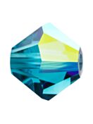 Bicone Crystal Bead 4mm Indicolite AB