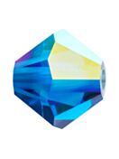 Bicone Crystal Bead 4mm Capri Blue AB