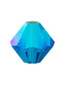 Bicone Crystal Bead 4mm Capri Blue AB 2x
