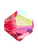 Bicone Crystal Bead 4mm Indian Pink AB
