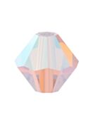 Bicone Crystal Bead 4mm Rose Opal AB 2x