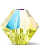Bicone Crystal Bead 4mm Citrine Glitter
