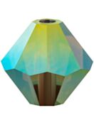 Bicone Crystal Bead 5mm Smoked Topaz AB 2x
