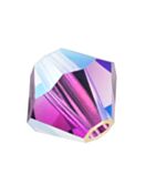 Bicone Crystal Bead 5mm Amethyst AB 2x