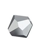 Bicone Crystal Bead 5mm Jet Light Hematite 2x