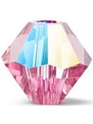 Bicone Crystal Bead 5mm Rose Glitter