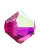 Bicone Crystal Bead 5mm Fuchsia AB
