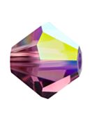 Bicone Crystal Bead 6mm Amethyst AB