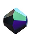 Bicone Crystal Bead 6mm Jet AB