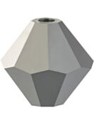 Bicone Crystal Bead 6mm Jet Hematite 2x