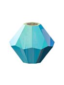 Bicone Crystal Bead 6mm Montana AB 2x