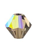 Bicone Crystal Bead 6mm Black Diamond AB