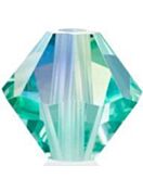Bicone Crystal Bead 6mm Caribbean Sea AB