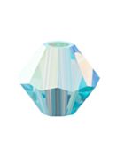 Bicone Crystal Bead 6mm Aquamarine AB 2x