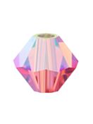Bicone Crystal Bead 6mm Rose AB 2x