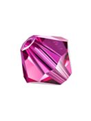Bicone Crystal Bead 6mm Fuchsia