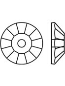 Rose sew-on stone flat 1 hole 6mm Light Siam