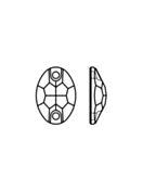 Oval 301 sew-on stone 2 hole 24x17mm Crystal F