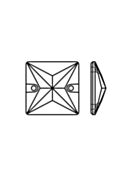 Square 303 sew-on stone 2 hole 22mm Crystal AB F