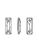 Maxima Slim Baguette sew-on stone 2 hole 18x6mm Crystal AB F